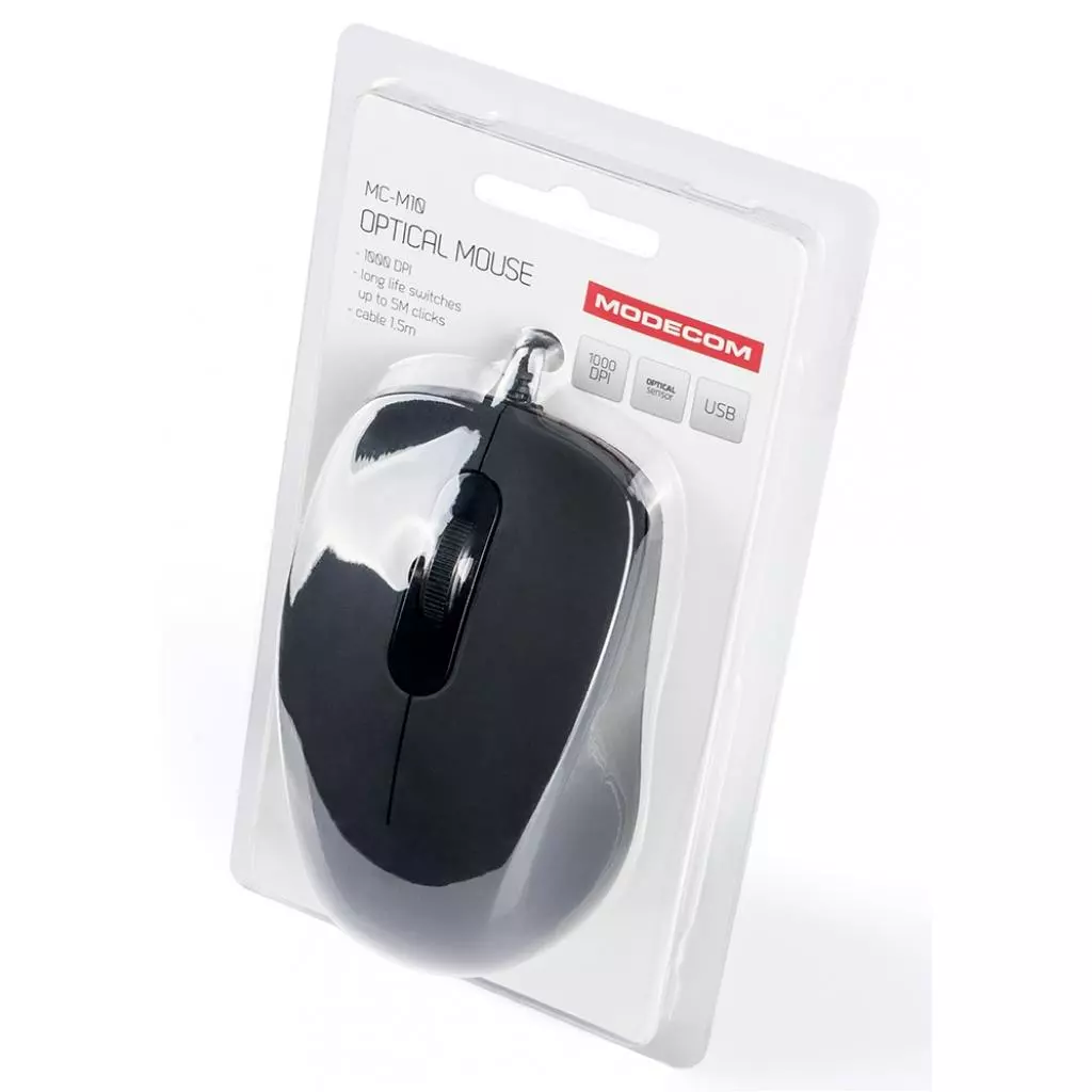 Мышка Modecom MC-M10 USB Black (M-MC-0M10-100) - 5 Мышка Modecom MC-M10 USB Black (M-MC-0M10-100) - 5
