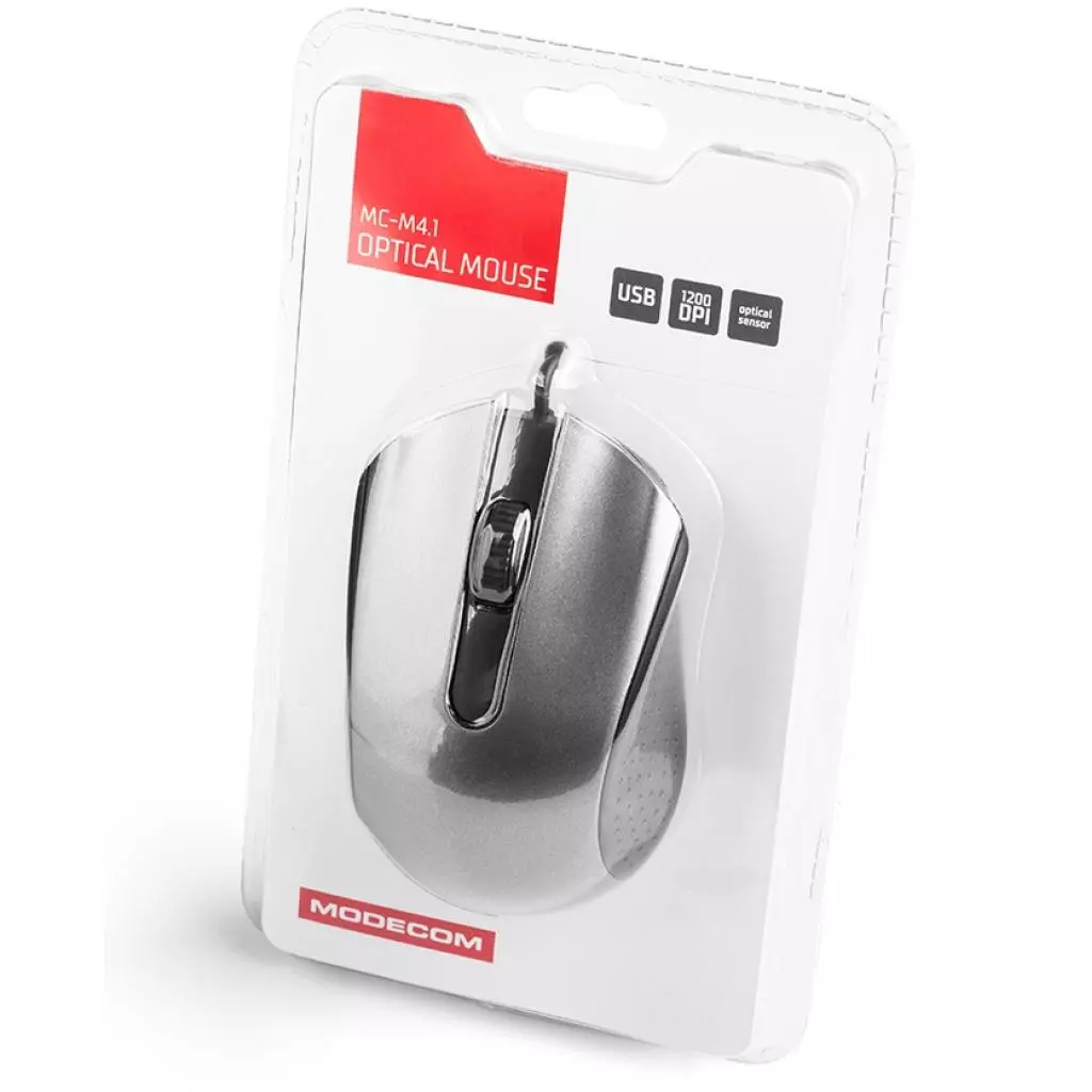 Мышка Modecom MC-M4.1 USB Silver-Black (M-MC-00M4.1-710) - 4