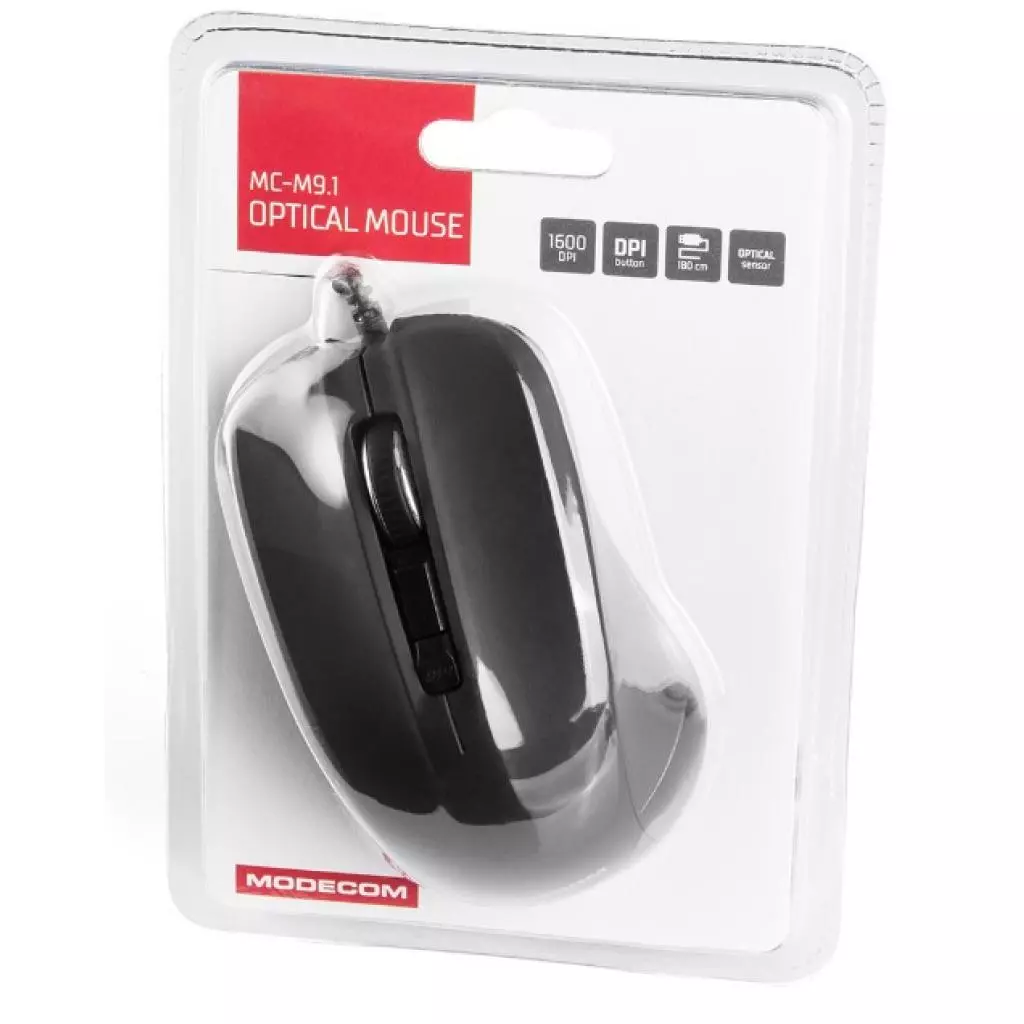 Мышка Modecom MC-M9.1 USB Black (M-MC-00M9.1-100) - 4 Мышка Modecom MC-M9.1 USB Black (M-MC-00M9.1-100) - 4