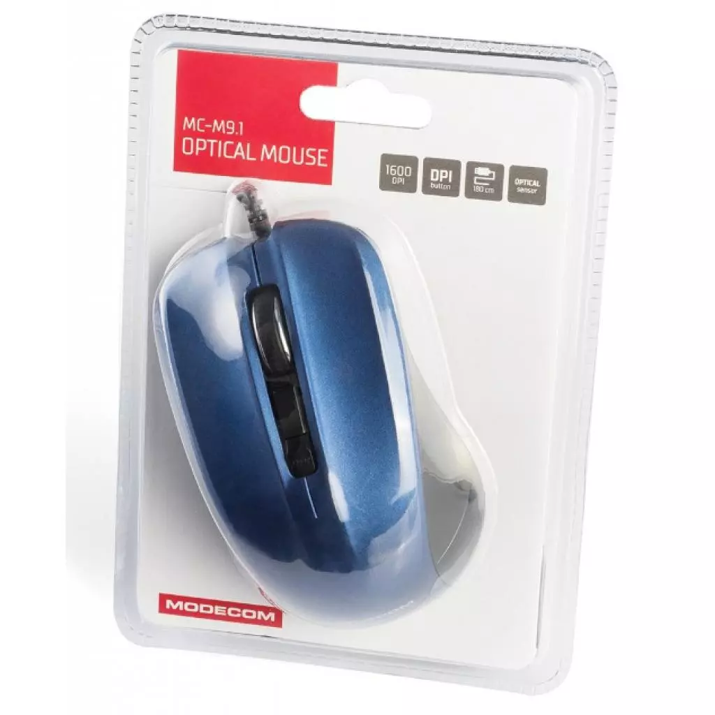Мышка Modecom MC-M9.1 USB Blue (M-MC-00M9.1-140) - 4 Мышка Modecom MC-M9.1 USB Blue (M-MC-00M9.1-140) - 4