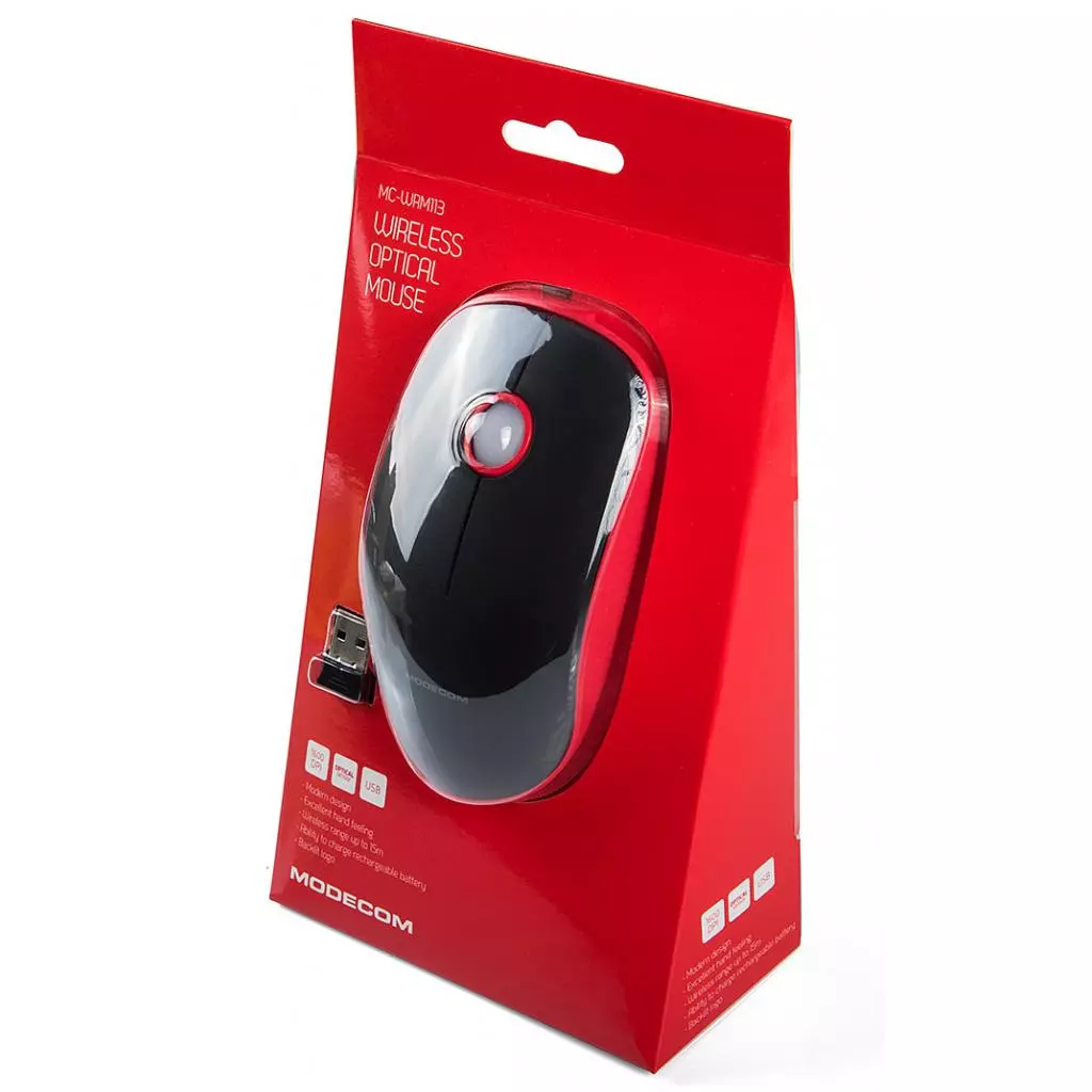 Мышка Modecom MC-WRM113 Wireless Black-Red (M-MC-WRM113-150) - 4