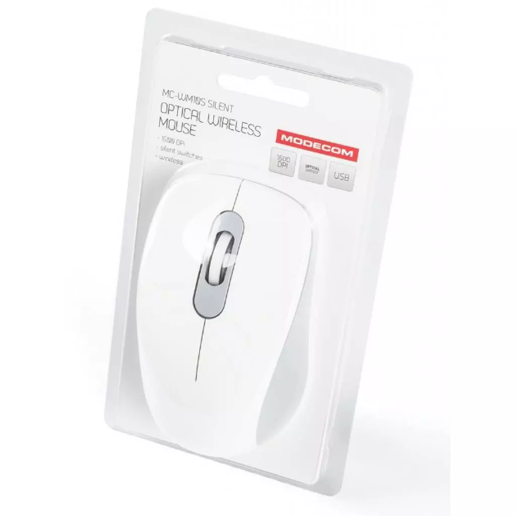 Мышка Modecom MC-WM10S Silent Wireless White (M-MC-WM10S-200) - 5
