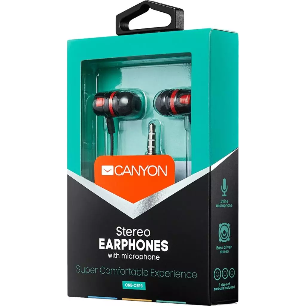 Наушники Canyon Red (CNE-CEP3R) - 3 Наушники Canyon Red (CNE-CEP3R) - 3