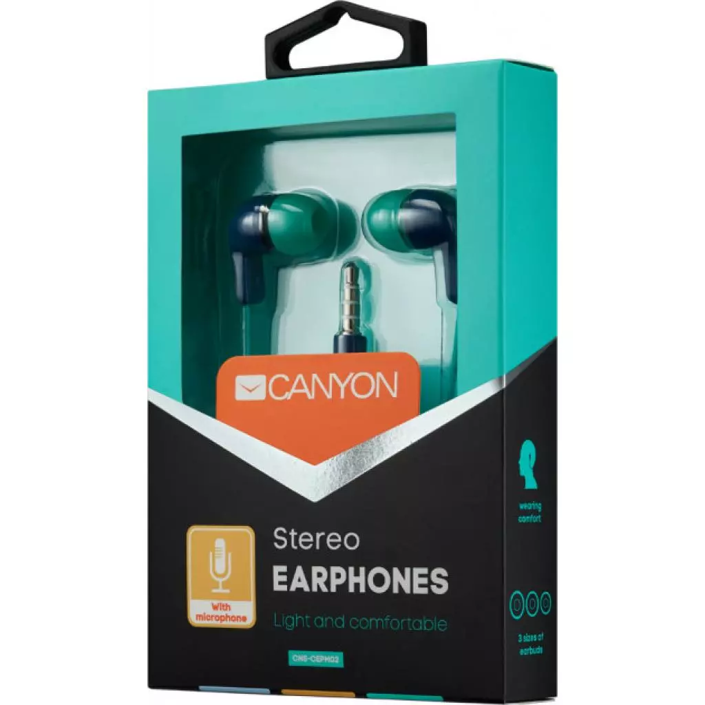 Наушники Canyon Blue-Green (CNS-CEPM02GBL) - 2 Наушники Canyon Blue-Green (CNS-CEPM02GBL) - 2