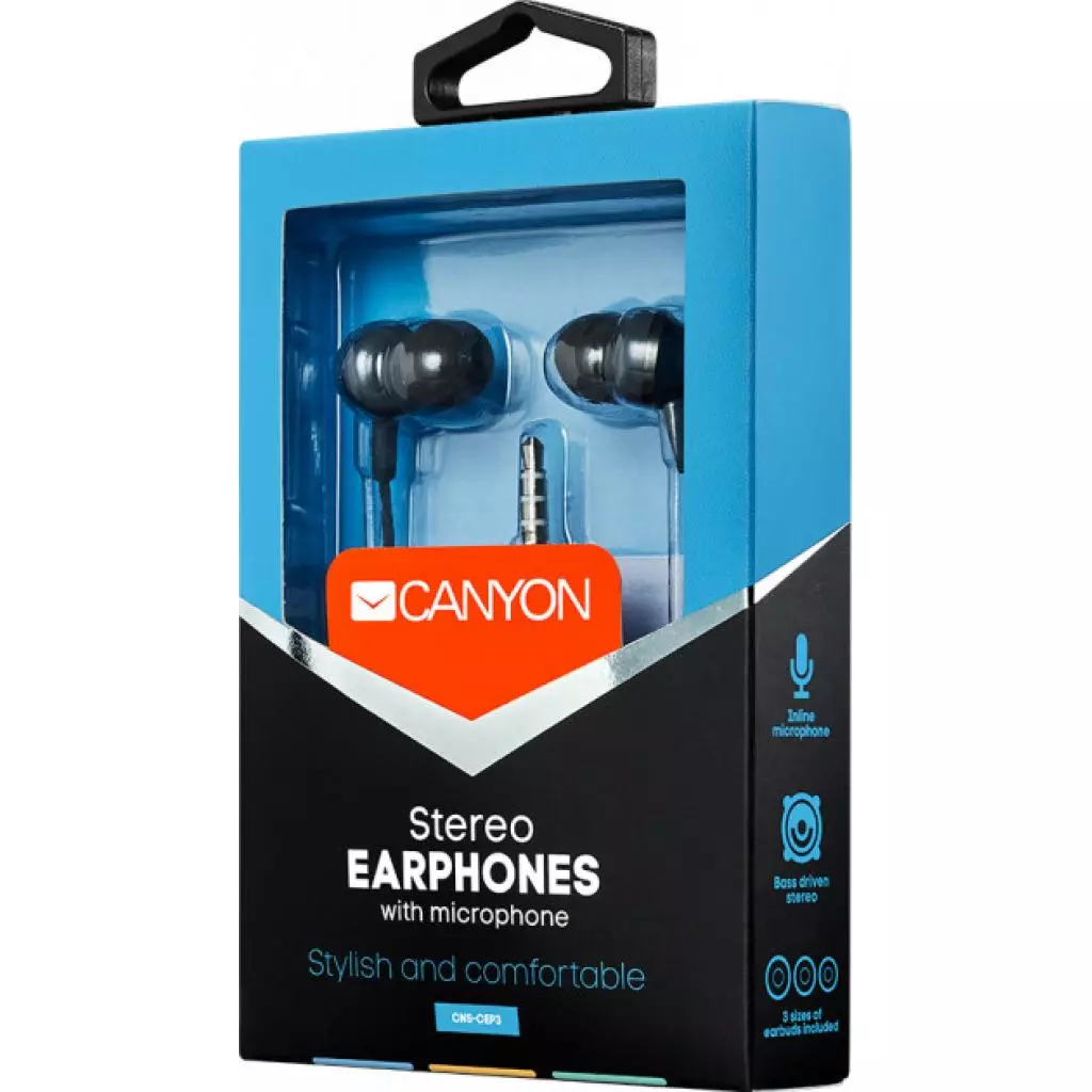 Наушники Canyon Black (CNS-CEP3DG) - 2 Наушники Canyon Black (CNS-CEP3DG) - 2