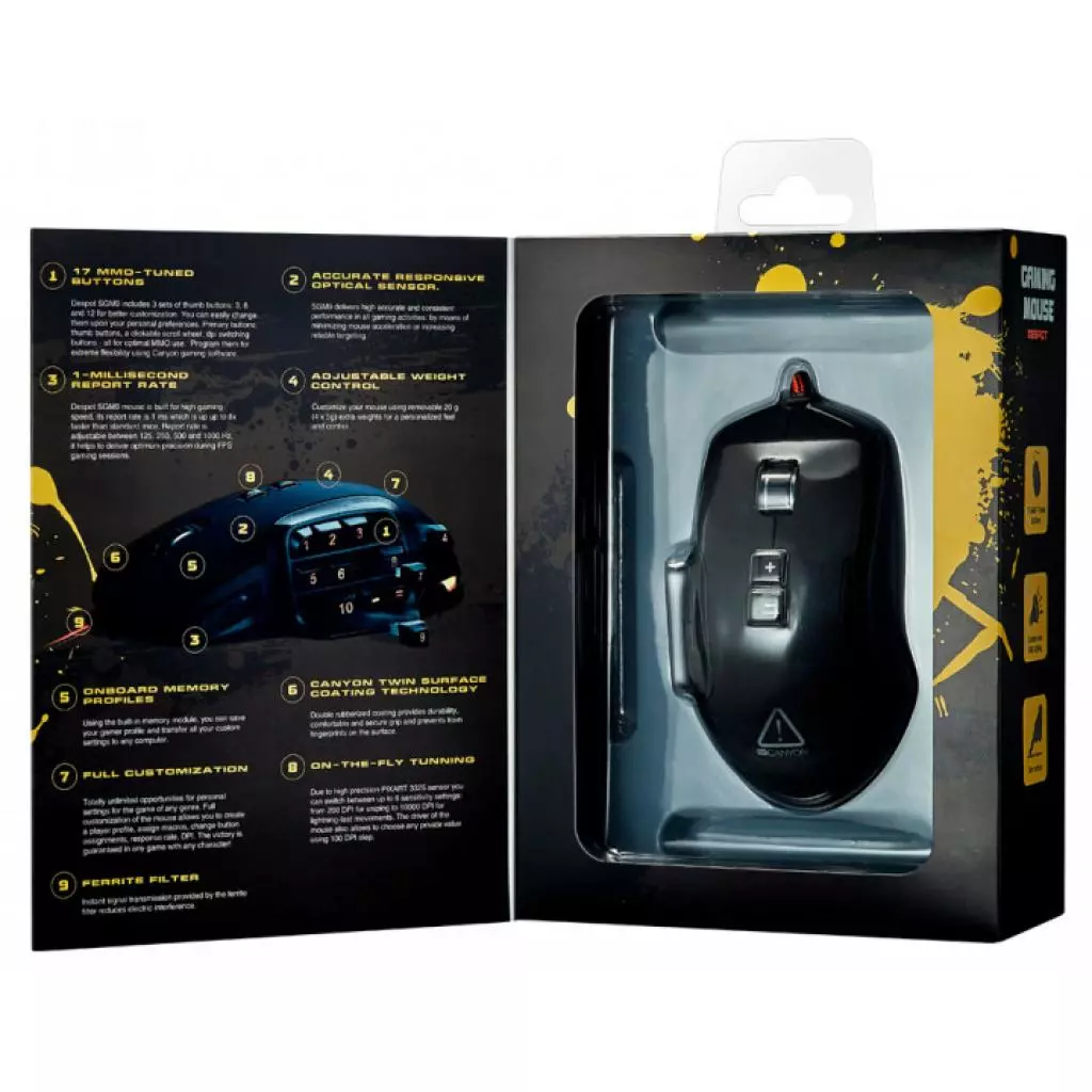 Мышка Canyon Despot USB Black (CND-SGM9) - 4 Мышка Canyon Despot USB Black (CND-SGM9) - 4