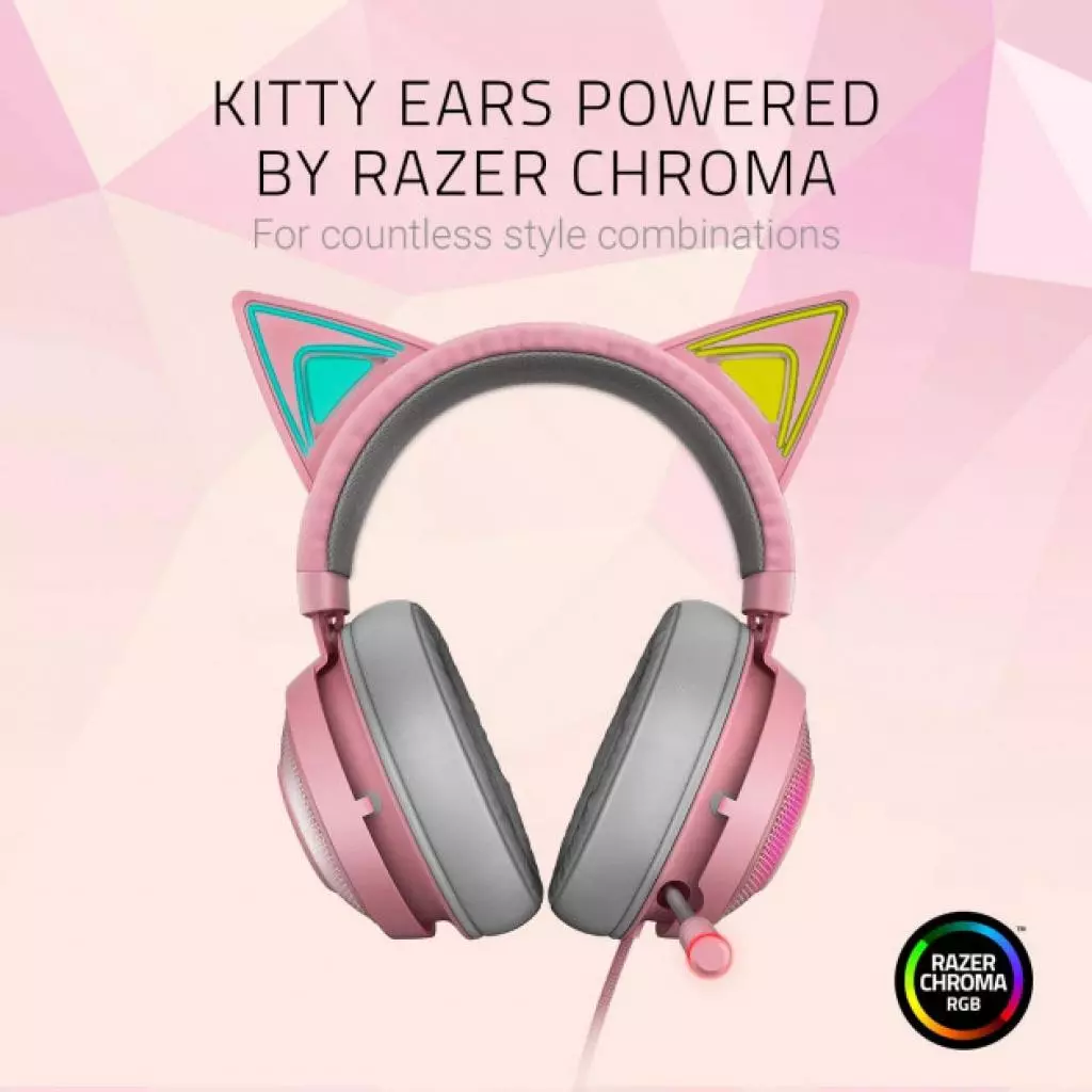 Наушники Razer Kitty Ed. - Quartz (RZ04-02980200-R3M1) - 3 Наушники Razer Kitty Ed. - Quartz (RZ04-02980200-R3M1) - 3
