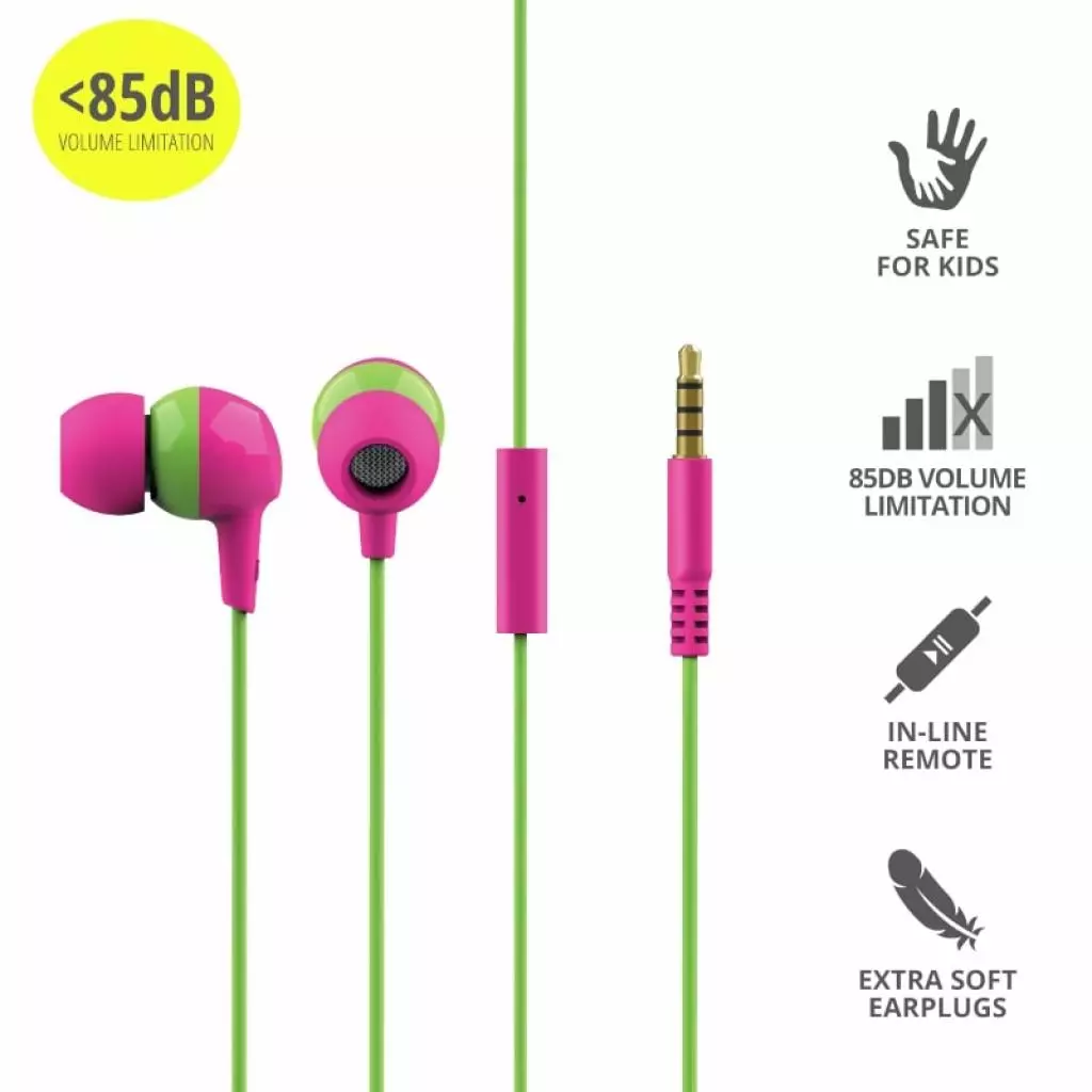 Наушники Trust Buddi Kids Mic Pink (23420) - 7 Наушники Trust Buddi Kids Mic Pink (23420) - 7