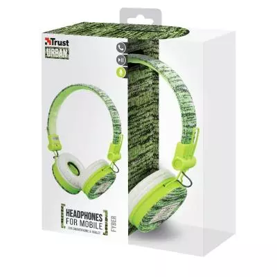 Наушники Trust Fyber On-Ear Mic Sports Green (22646) - 7 Наушники Trust Fyber On-Ear Mic Sports Green (22646) - 7