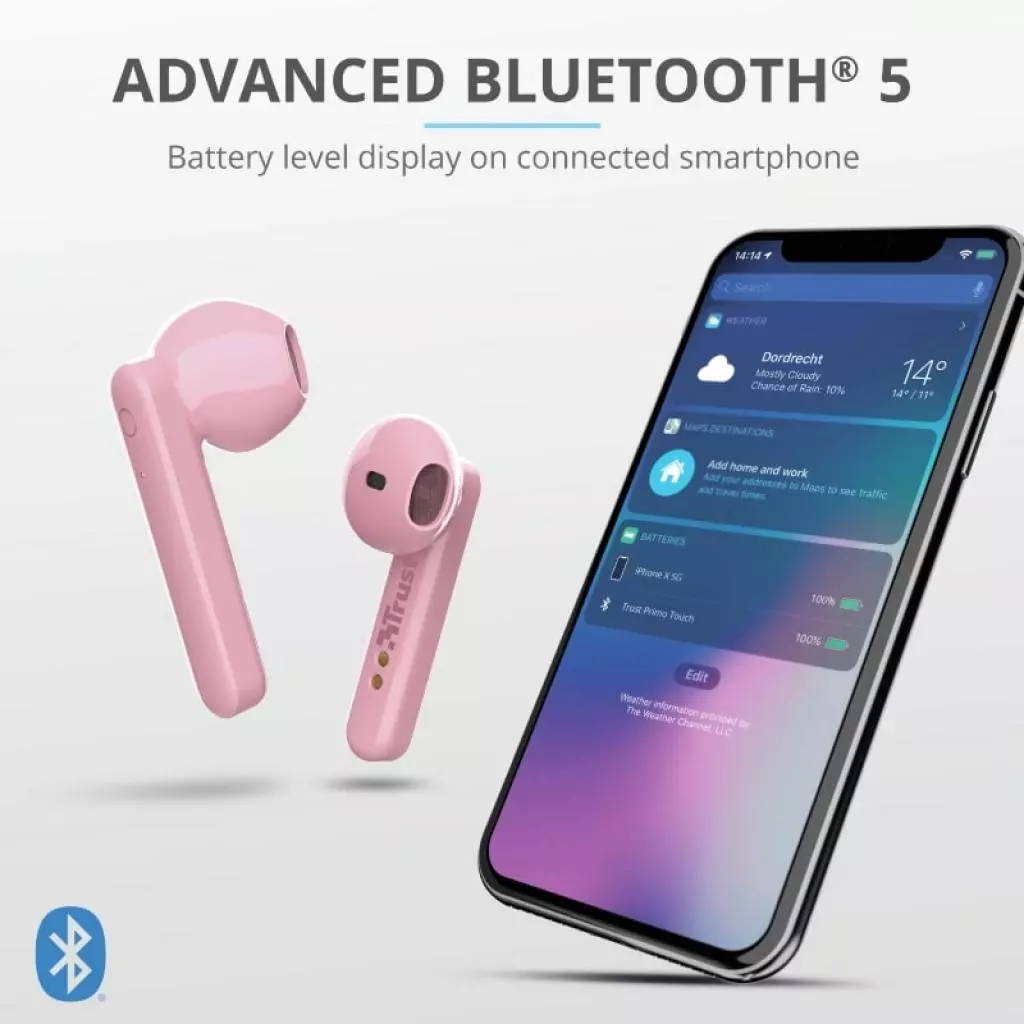 Наушники Trust Primo Touch True Wireless Mic Pink (23782) - 9 Наушники Trust Primo Touch True Wireless Mic Pink (23782) - 9