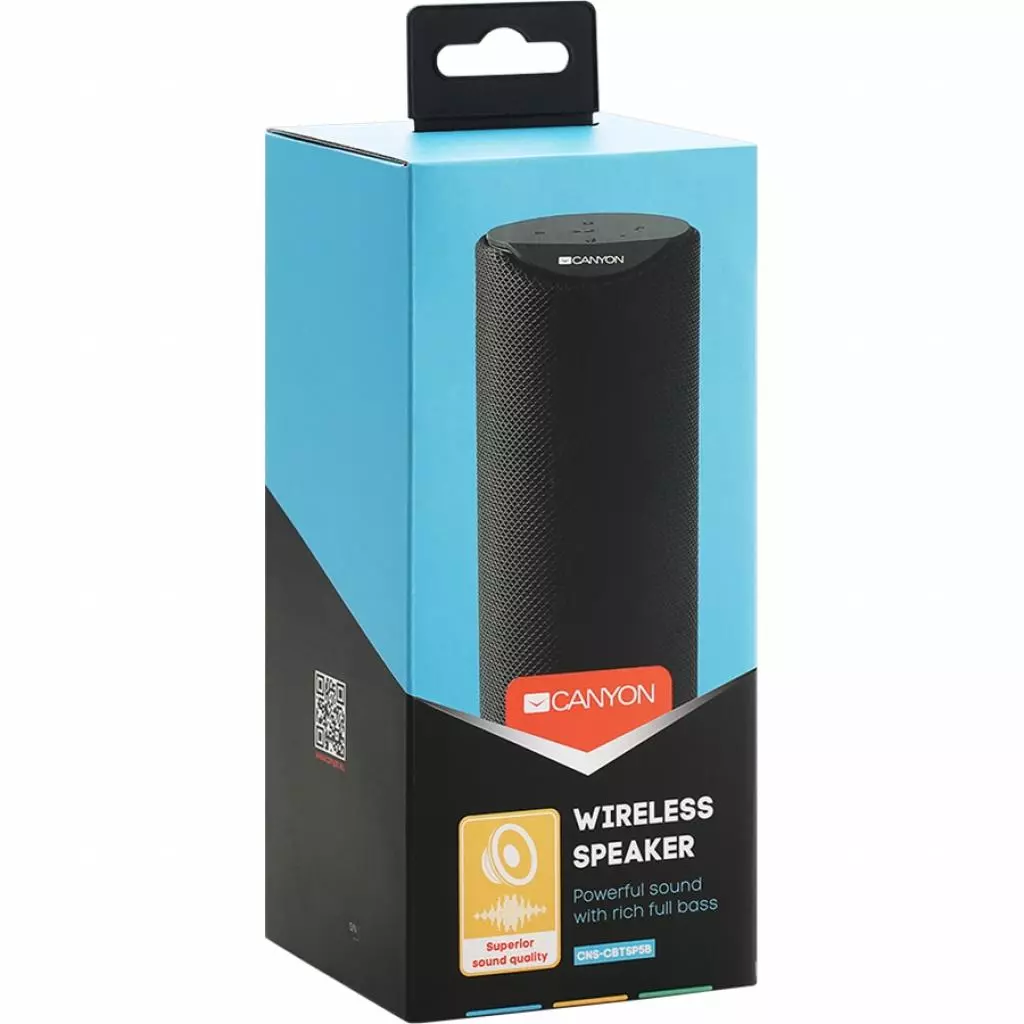 Акустическая система Canyon Portable Bluetooth Speaker Black (CNS-CBTSP5B) - 4