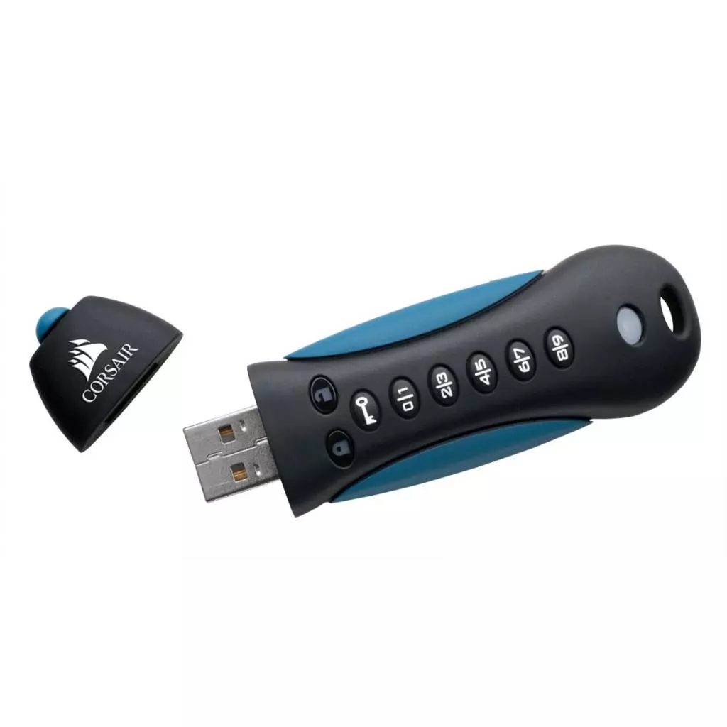 USB флеш накопитель Corsair 64GB Padlock 3 Blue USB 3.0 (CMFPLA3B-64GB) - 3 USB флеш накопитель Corsair 64GB Padlock 3 Blue USB 3.0 (CMFPLA3B-64GB) - 3