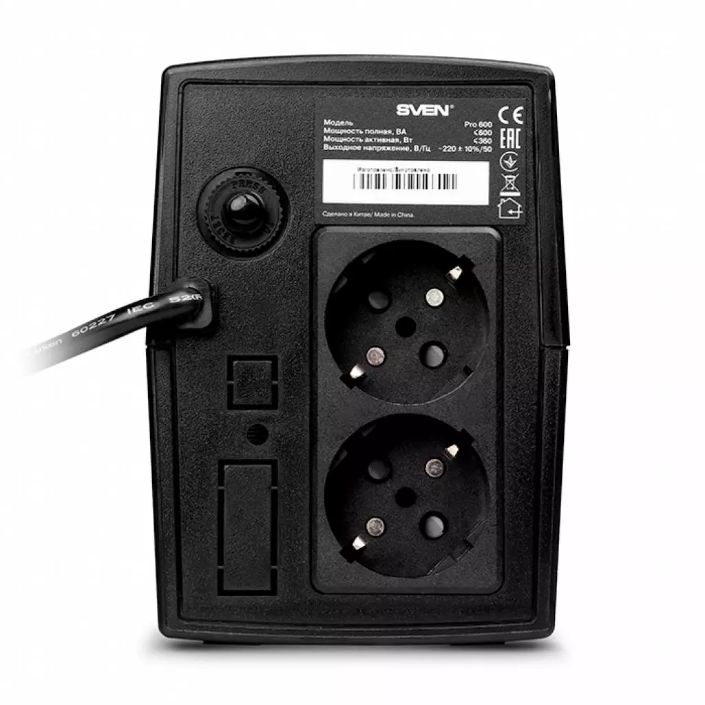 Источник бесперебойного питания Sven Pro 600 (00370016) - 2 Источник бесперебойного питания Sven Pro 600 (00370016) - 2