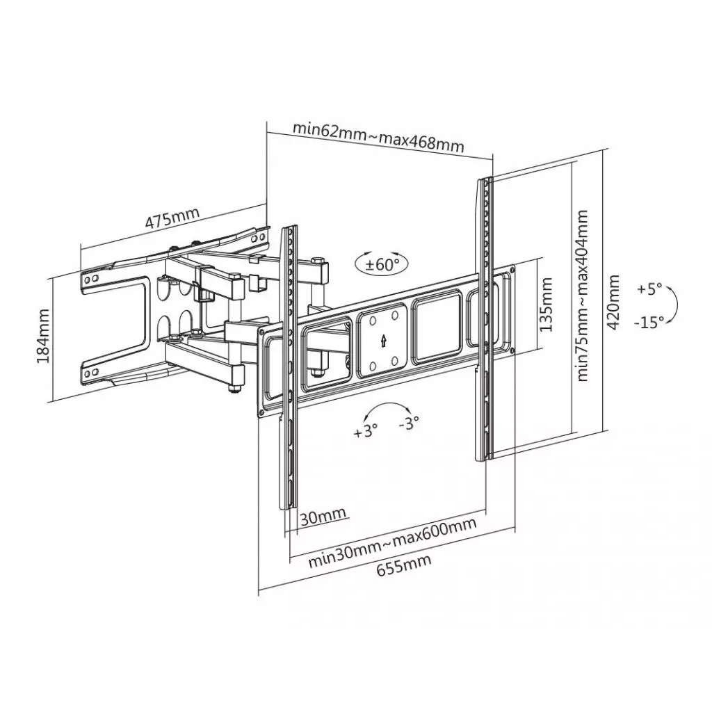 Кронштейн Satelit 39-80PIVOT600A (250513) - 2 Кронштейн Satelit 39-80PIVOT600A (250513) - 2