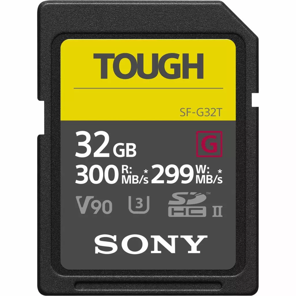 Карта памяти Sony 32GB SDHC class 10 UHS-II U3 V90 Tough (SF-G32T)