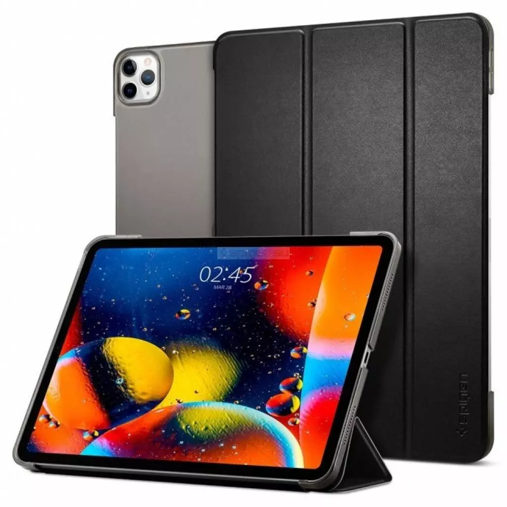 Чехол для планшета Spigen iPad Pro 12.9 (2020) Smart Fold, Black (ACS00893) - 1 Чехол для планшета Spigen iPad Pro 12.9 (2020) Smart Fold, Black (ACS00893) - 1