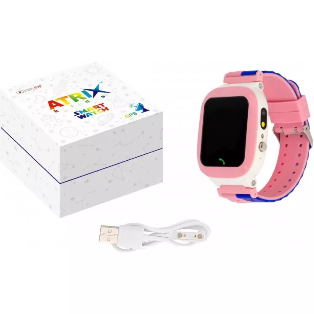 Смарт-часы Atrix iQ2200 IPS Cam Flash Pink Детские телефон-часы с трекером (iQ2200 Pink) - 2 Смарт-часы Atrix iQ2200 IPS Cam Flash Pink Детские телефон-часы с трекером (iQ2200 Pink) - 2