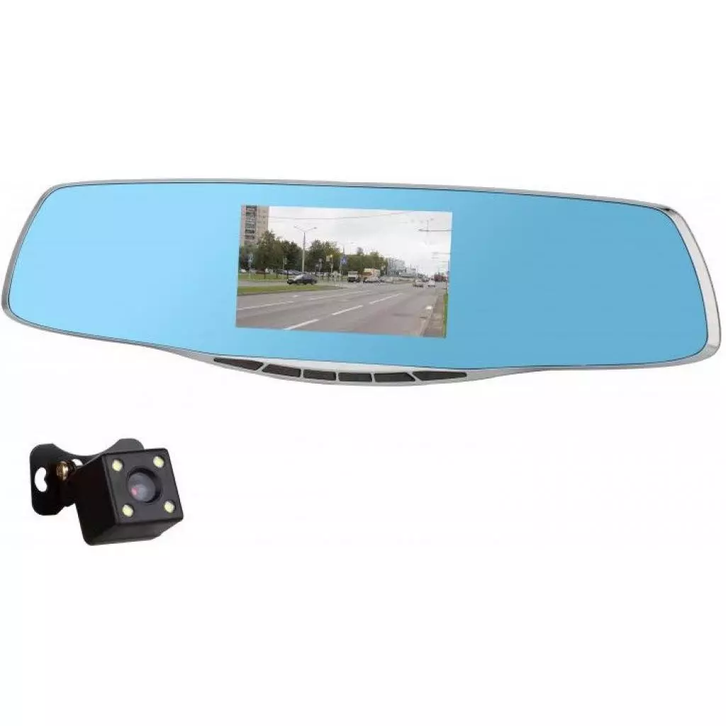 Видеорегистратор Discovery LEX111 MRR 4.3 Full HD TWO CAM (steel) (LEX111TCstl)