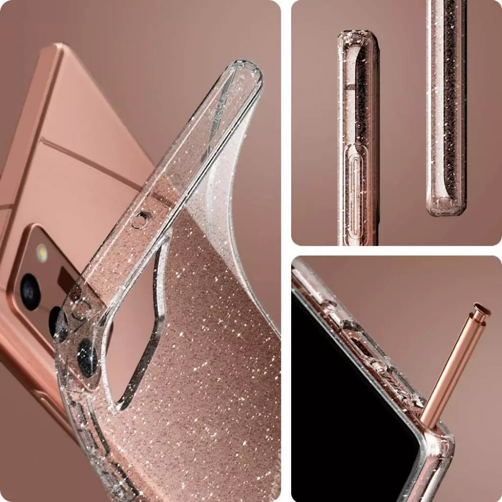Чехол для моб. телефона Spigen Galaxy Note 20 Liquid Crystal Glitter, Crystal Quartz (ACS01416) - 8 Чехол для моб. телефона Spigen Galaxy Note 20 Liquid Crystal Glitter, Crystal Quartz (ACS01416) - 8