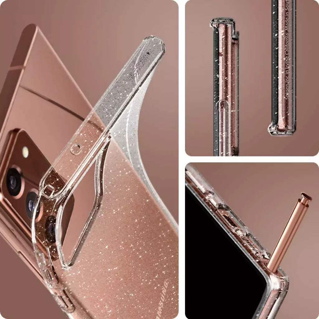 Чехол для моб. телефона Spigen Galaxy Note 20 Ultra Liquid Crystal Glitter, Crystal Quartz (ACS01390) - 6 Чехол для моб. телефона Spigen Galaxy Note 20 Ultra Liquid Crystal Glitter, Crystal Quartz (ACS01390) - 6