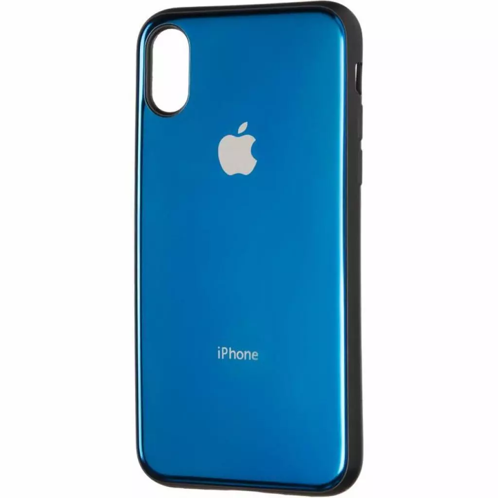 Чехол для моб. телефона Gelius Metal Glass Case for iPhone X/XS Blue (00000077020)