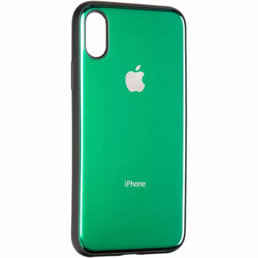 Чехол для моб. телефона Gelius Metal Glass Case for iPhone X/XS Green (00000077021) - 1 Чехол для моб. телефона Gelius Metal Glass Case for iPhone X/XS Green (00000077021) - 1