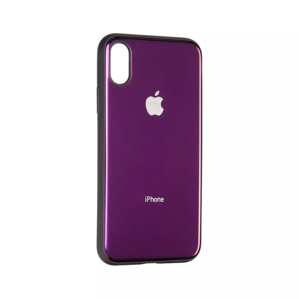 Чехол для моб. телефона Gelius Metal Glass Case for iPhone X/XS Violet (00000077022) - 1 Чехол для моб. телефона Gelius Metal Glass Case for iPhone X/XS Violet (00000077022) - 1