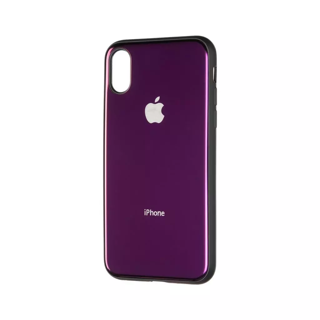 Чехол для моб. телефона Gelius Metal Glass Case for iPhone X/XS Violet (00000077022)