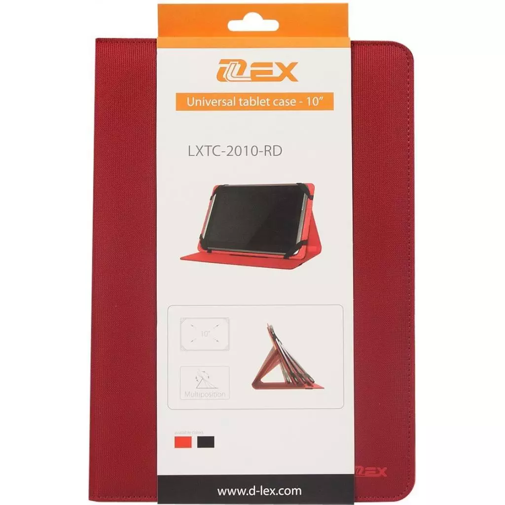 Чехол для планшета D-Lex 10'' 29*20.2*2.2 LXTC-2010-RD (4489) - 10