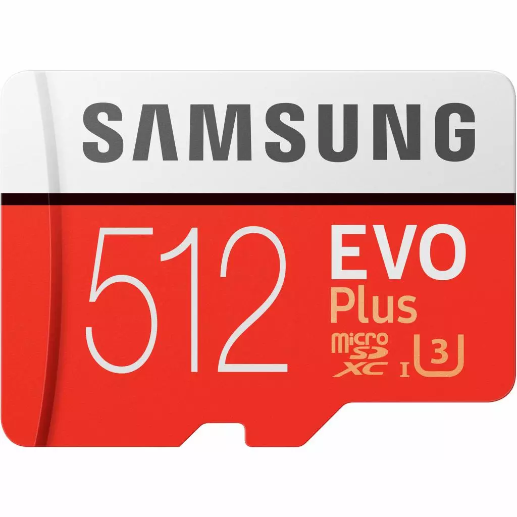 Карта памяти Samsung 512GB microSD class 10 UHS-I U3 Evo Plus V2 (MB-MC512HA/RU) - 2 Карта памяти Samsung 512GB microSD class 10 UHS-I U3 Evo Plus V2 (MB-MC512HA/RU) - 2