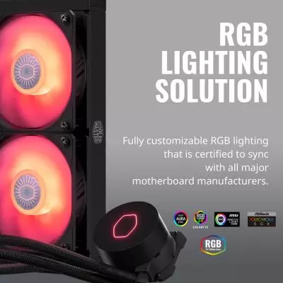 Система водного охлаждения CoolerMaster MasterLiquid ML240L V2 RGB (MLW-D24M-A18PC-R2) - 7 Система водного охлаждения CoolerMaster MasterLiquid ML240L V2 RGB (MLW-D24M-A18PC-R2) - 7