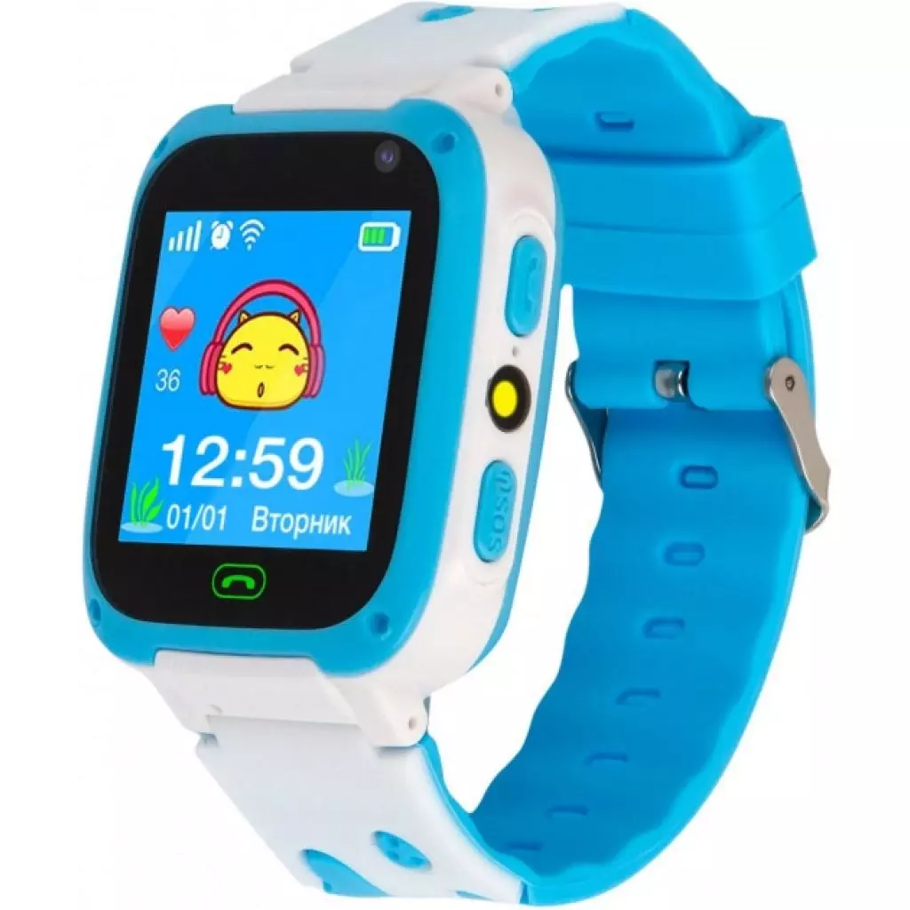 Смарт-часы Atrix iQ2300 IPS Cam Flash Blue Детские телефон-часы с трекером (iQ2300 Blue)