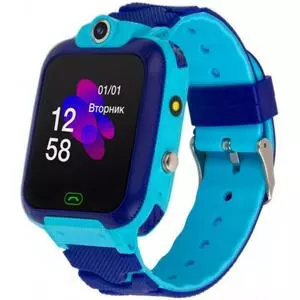 Смарт-часы Atrix iQ2400 IPS Cam Flash Blue Детские телефон-часы с трекером (iQ2400 Blue)