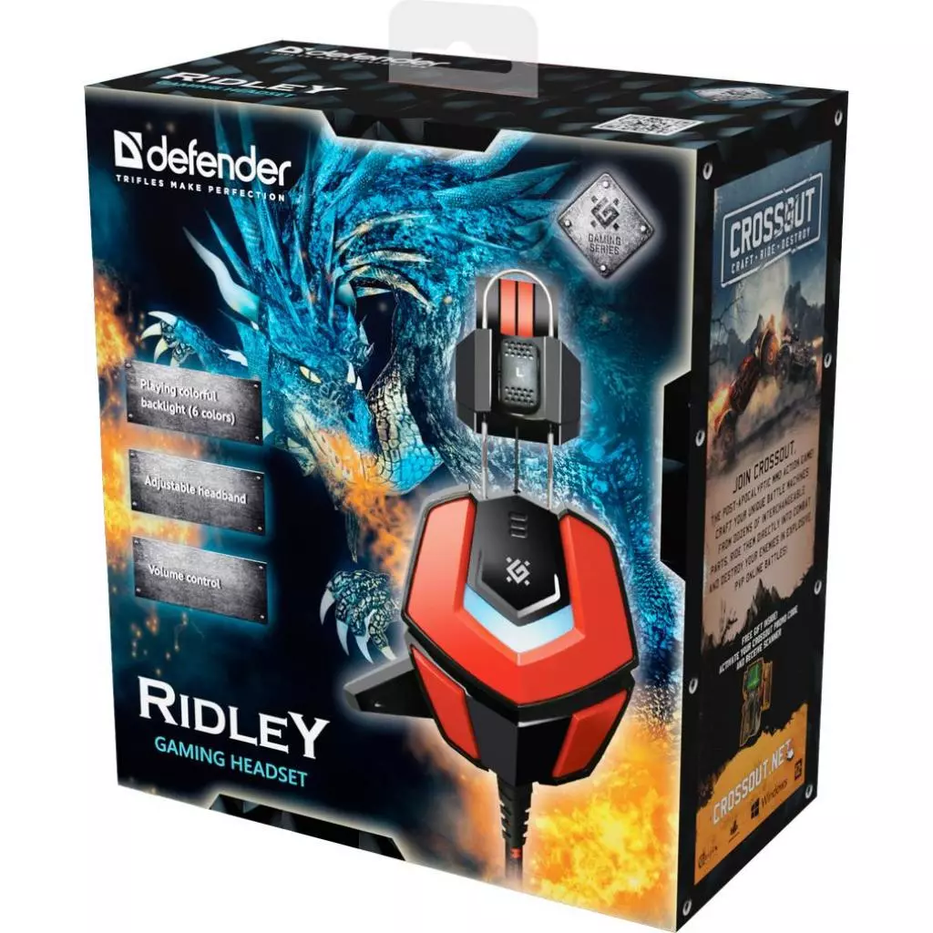 Наушники Defender Ridley Red-Black (64542) - 9 Наушники Defender Ridley Red-Black (64542) - 9