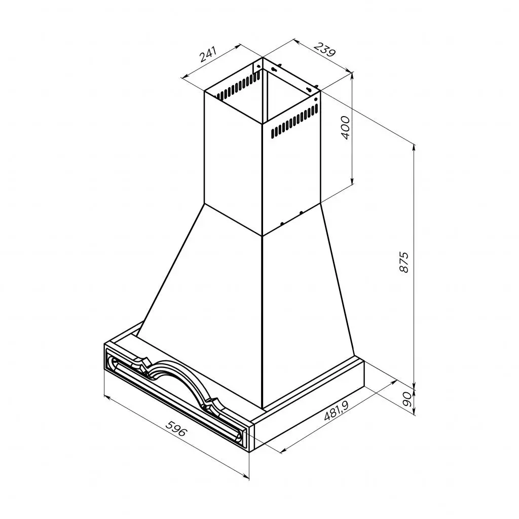 Вытяжка кухонная Pyramida RD 60 (1000) BL - 8 Вытяжка кухонная Pyramida RD 60 (1000) BL - 8