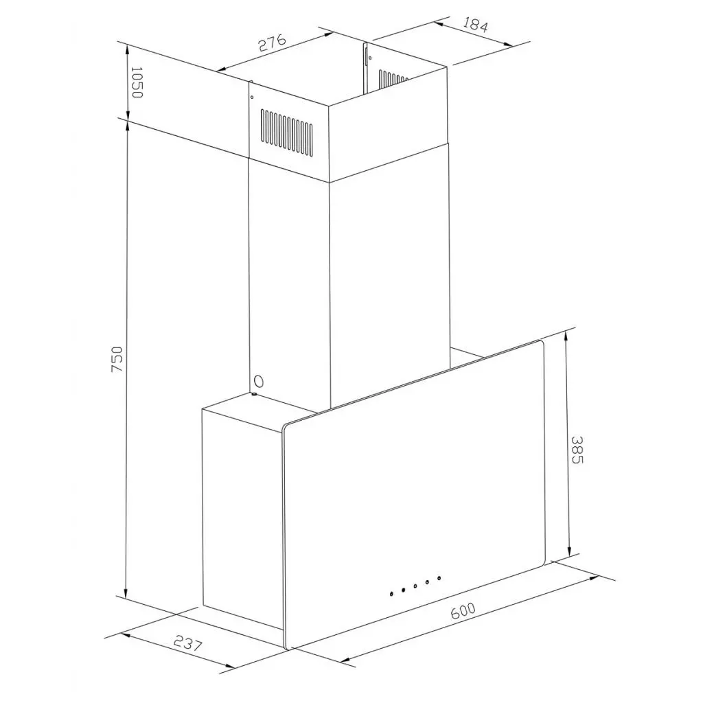 Вытяжка кухонная Pyramida V1-60 BL - 6 Вытяжка кухонная Pyramida V1-60 BL - 6