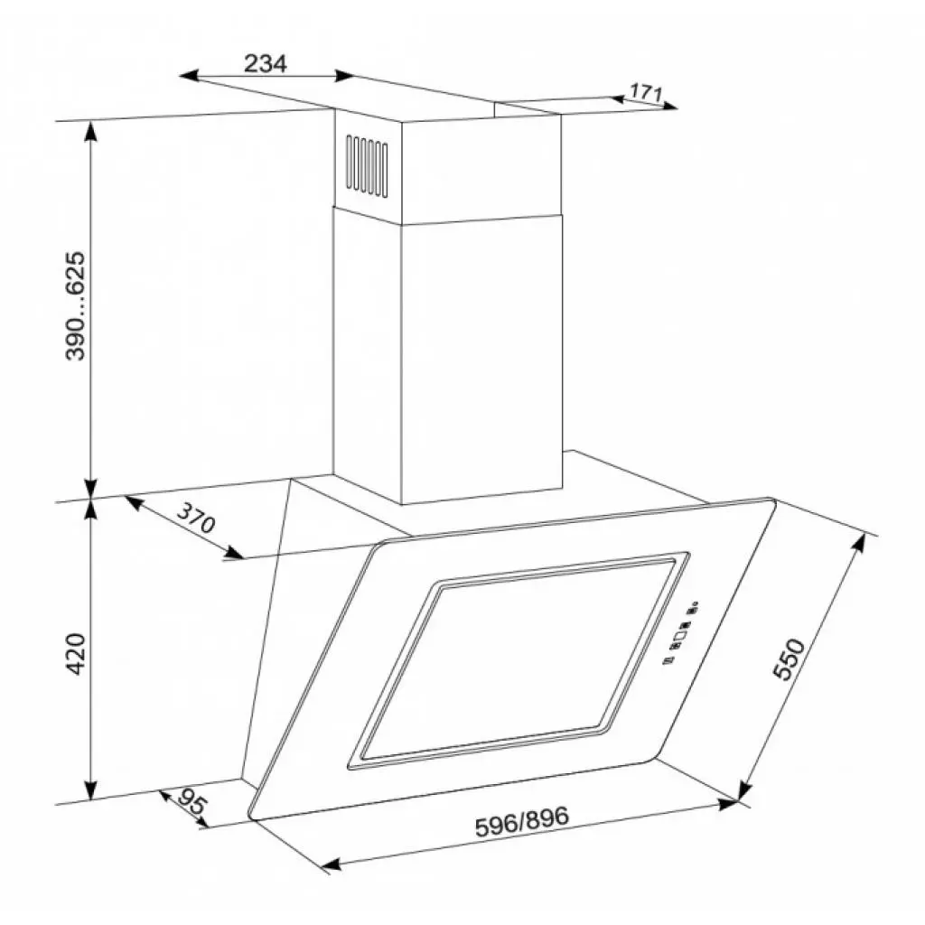 Вытяжка кухонная Eleyus Venera A 1200 LED SMD 60 WH (VeneraA1200LEDSMD60WH) - 7 Вытяжка кухонная Eleyus Venera A 1200 LED SMD 60 WH (VeneraA1200LEDSMD60WH) - 7