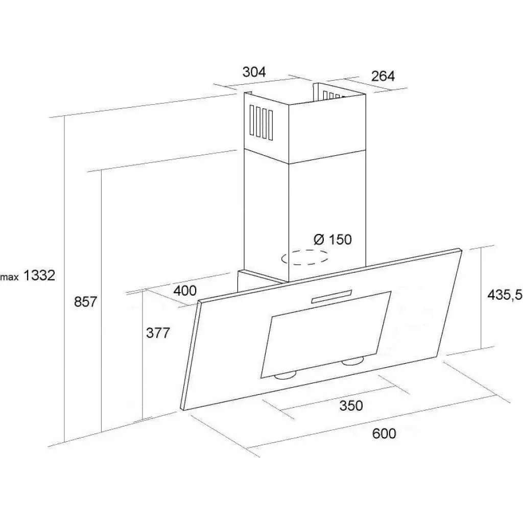 Вытяжка кухонная Pyramida HES 30 (D-600 MM) SAND /AJ - 7 Вытяжка кухонная Pyramida HES 30 (D-600 MM) SAND /AJ - 7