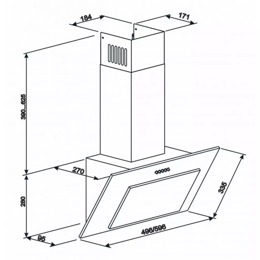 Вытяжка кухонная Eleyus VERTICAL 700 60 BL (VERTICAL70060BL) - 7 Вытяжка кухонная Eleyus VERTICAL 700 60 BL (VERTICAL70060BL) - 7