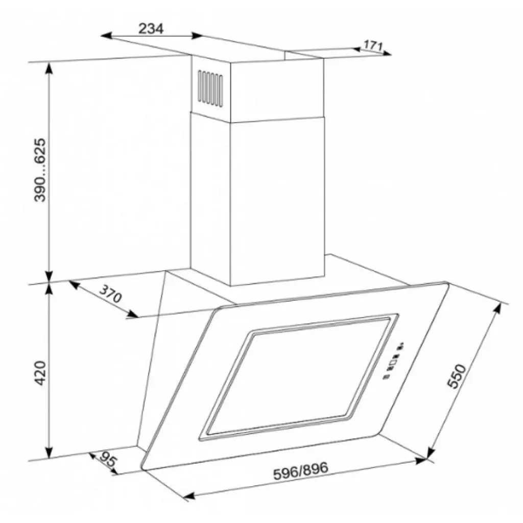 Вытяжка кухонная Eleyus Venera A 1200 LED SMD 90 BL (VeneraA1200LEDSMD90BL) - 7 Вытяжка кухонная Eleyus Venera A 1200 LED SMD 90 BL (VeneraA1200LEDSMD90BL) - 7