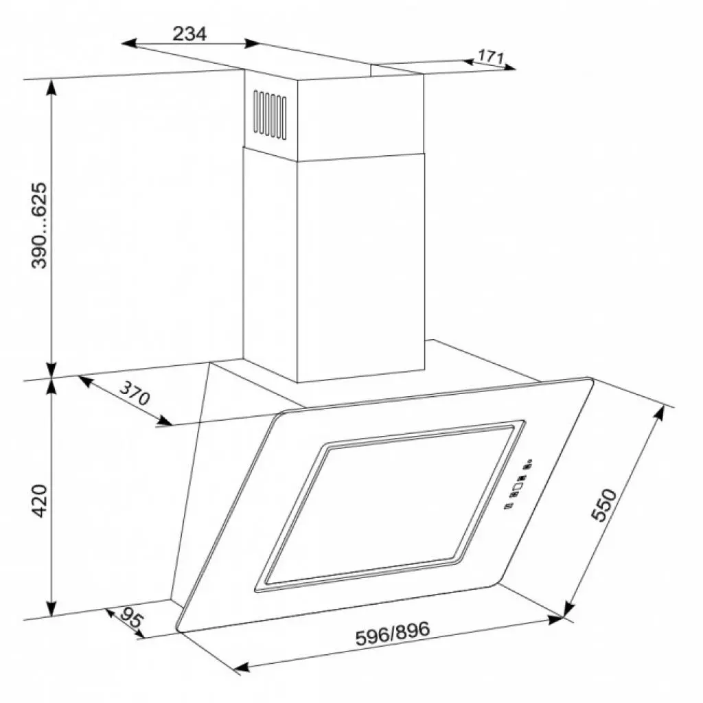 Вытяжка кухонная Eleyus Venera A 1200 LED SMD 90 WH (VeneraA1200LEDSMD90WH) - 6 Вытяжка кухонная Eleyus Venera A 1200 LED SMD 90 WH (VeneraA1200LEDSMD90WH) - 6