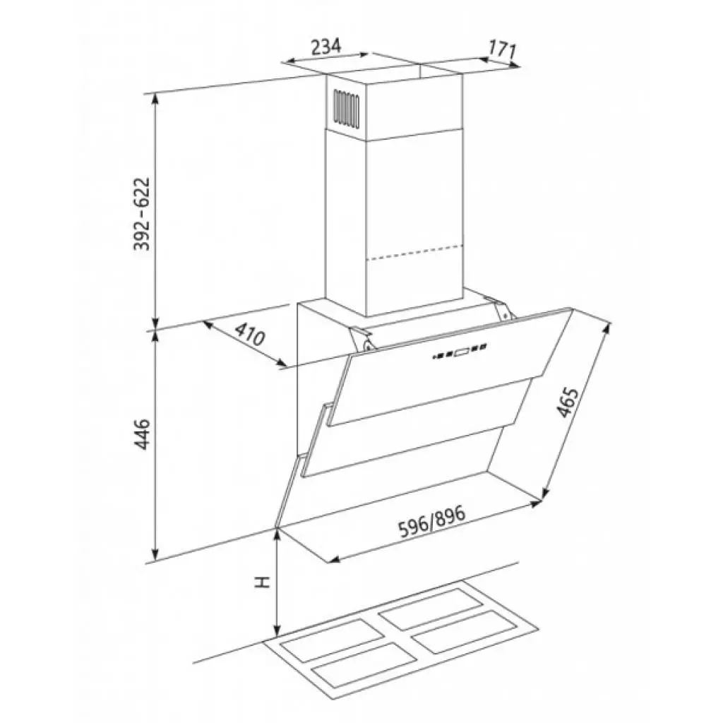 Вытяжка кухонная Eleyus Troy 1200 LED SMD 60 BL (Troy1200LEDSMD60BL) - 7 Вытяжка кухонная Eleyus Troy 1200 LED SMD 60 BL (Troy1200LEDSMD60BL) - 7