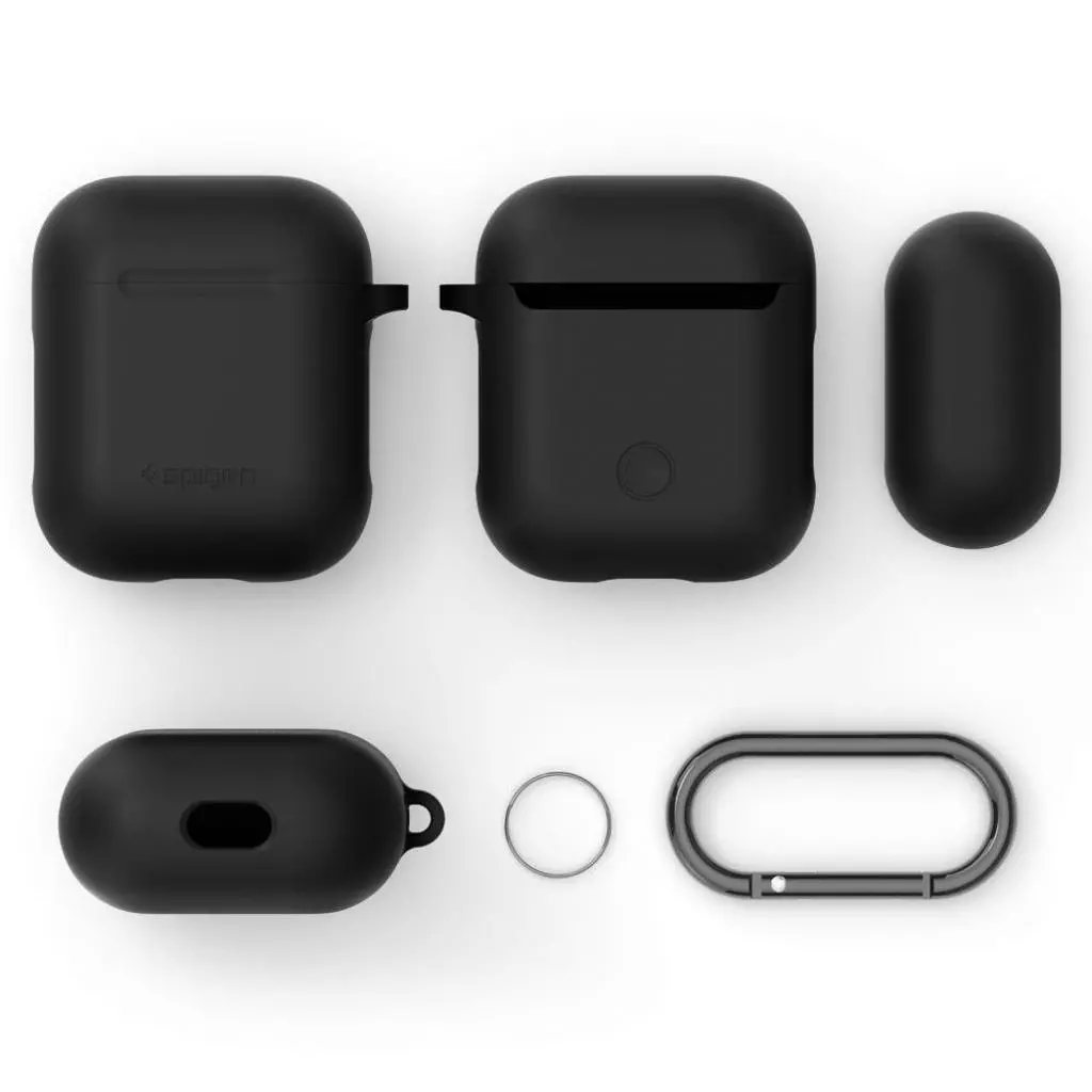 Чехол Spigen AirPods Silicone, Black (066CS24808) - 7 Чехол Spigen AirPods Silicone, Black (066CS24808) - 7