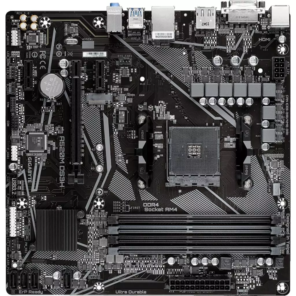 Материнская плата GIGABYTE A520M DS3H - 1 Материнская плата GIGABYTE A520M DS3H - 1