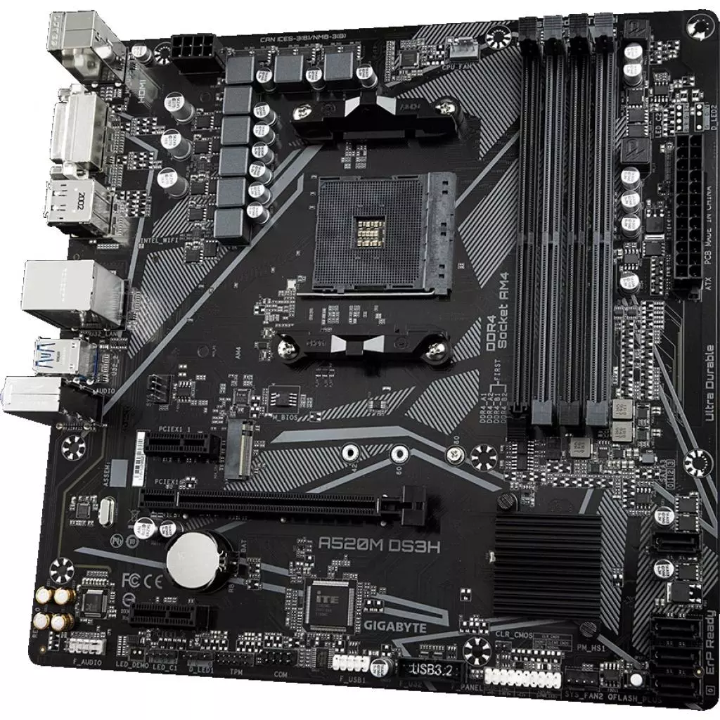 Материнская плата GIGABYTE A520M DS3H - 3 Материнская плата GIGABYTE A520M DS3H - 3