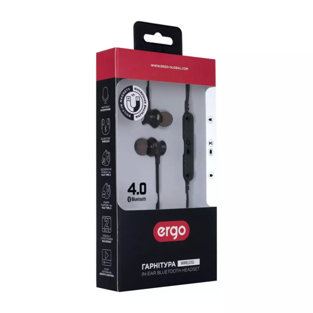 Наушники Ergo BT-980 Black (BT-980BK) - 4 Наушники Ergo BT-980 Black (BT-980BK) - 4