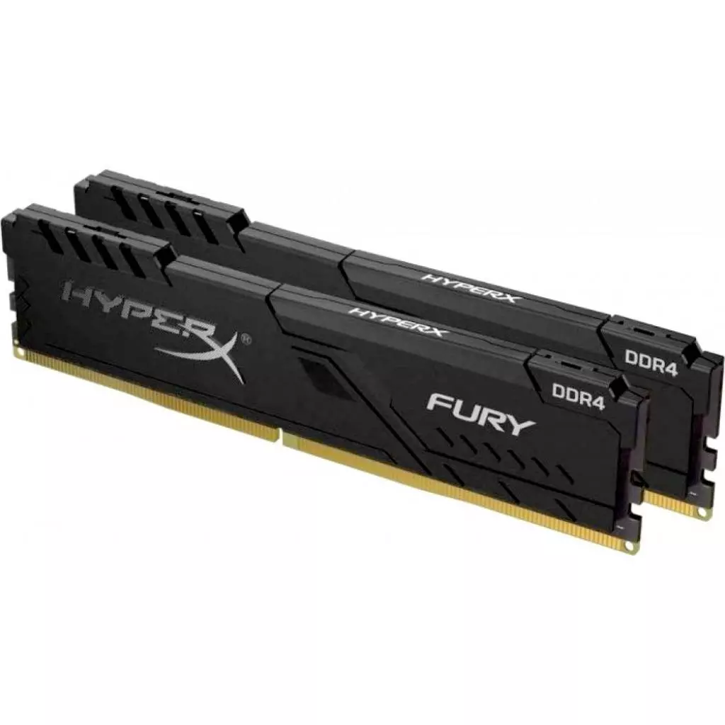 Модуль памяти для компьютера DDR4 32GB (2x16GB) 2400 MHz Fury Black Kingston Fury (ex.HyperX) (HX424C15FB4K2/32) - 1