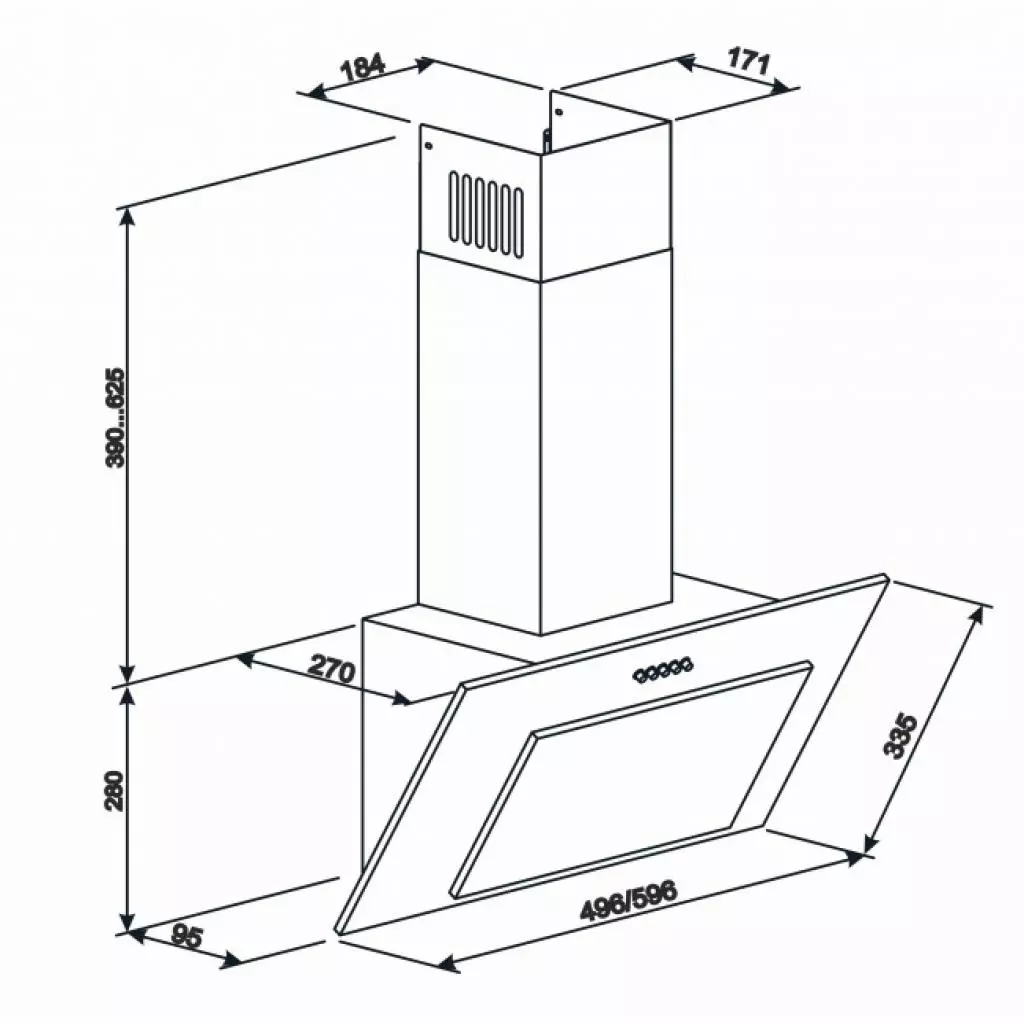 Вытяжка кухонная Eleyus VERTICAL 700 50 BG (VERTICAL70050BG) - 3 Вытяжка кухонная Eleyus VERTICAL 700 50 BG (VERTICAL70050BG) - 3