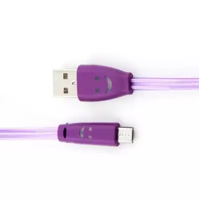 Дата кабель Dengos USB 2.0 AM to Micro 5P 1.0m (PLS-M-LED-PLSK-PURPLE) - 1 Дата кабель Dengos USB 2.0 AM to Micro 5P 1.0m (PLS-M-LED-PLSK-PURPLE) - 1