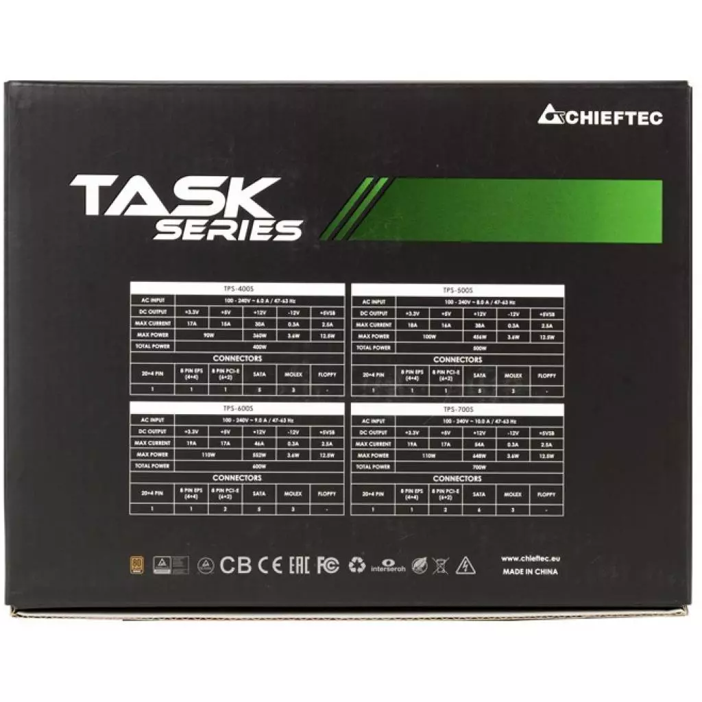 Блок питания Chieftec 600W TASK (TPS-600S) - 5 Блок питания Chieftec 600W TASK (TPS-600S) - 5